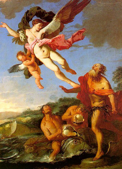CARPIONI, Giulio Neptune Chasing Coronis oil painting image